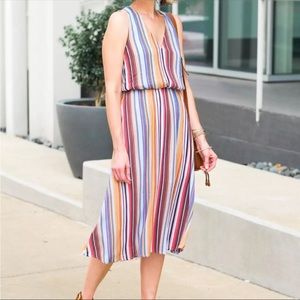 WAYF || Sleeveless Blouson Midi Dress